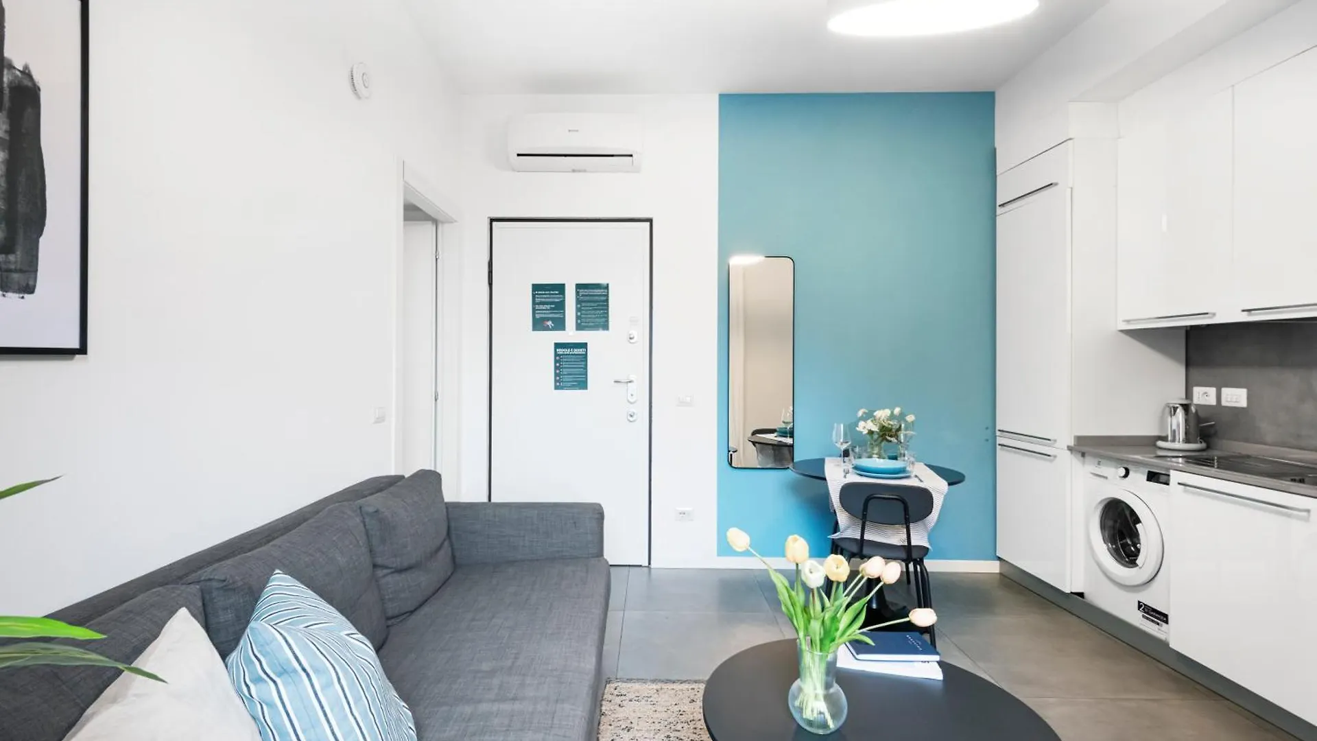 New Flat Fully Furnished In P.Ta Romana Milano Daire